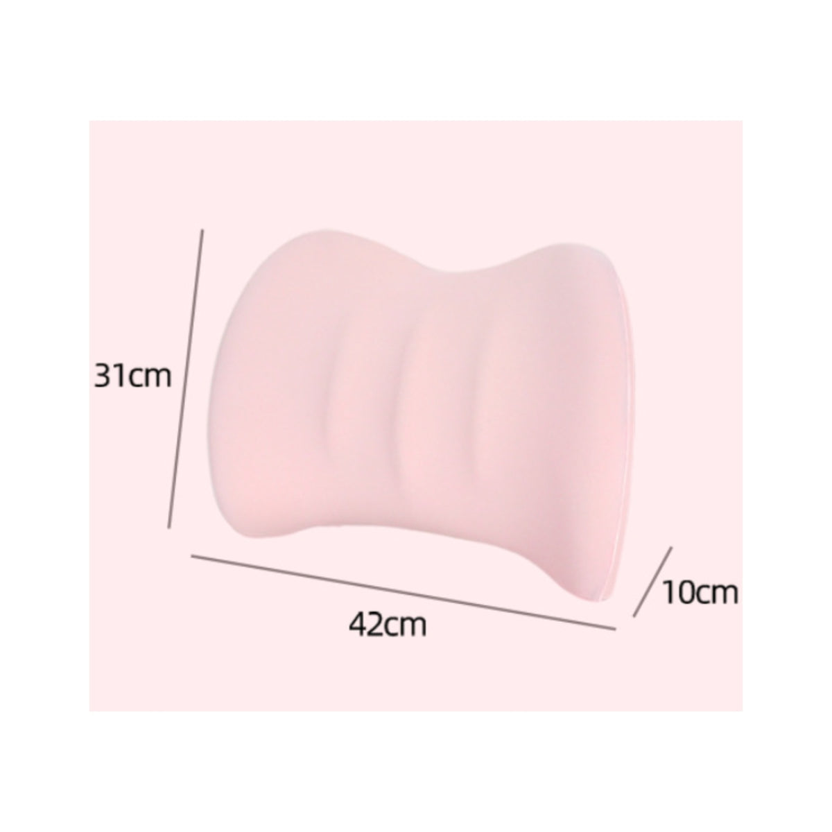 Memory Foam Cushion Rounded Edge Memory Foam Back Pillow Sleek Cover