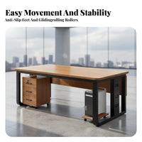 L-Shaped managerial Desk Modern Design Office Furniture Minimalist aesthetic Easy Assembly for Managers, managerials