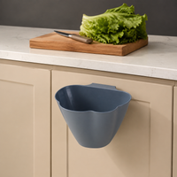 Car Trash Bin Kitchen Trash Bin Small Hanging 4L Oval Type With Garbage Bags