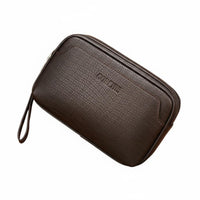 Multi-Compartment Men's Clutch Bag Multiple Compartments Large Capacity Organizer Clutch Detachable Wrist Strap Anti-Theft Hand Bag Lightweight for Businessmen, Travelers, Casual Use, Business, Office