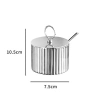 Stainless Steel Seasoning Box Nordic Stainless Steel Sugar Container Light Elegant Design Seasoning Cellar Including a Spoon