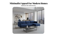 Minimalist Aesthetic Low-Profile Modular Sofa Deep Seat Comfort Sectional Couch Removable Cover Home Furniture Easy to Clean for Apartment Dwellers, Design Enthusiasts, Young Adults, Living Room, Lounge Area