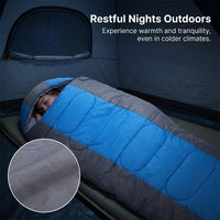 Sleeping Bags for Winter, Waterproof Envelope Sleeping Bag, Thick Warm Camping G #variant:Blue-Gray