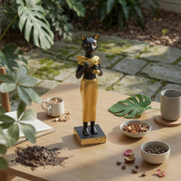 Cat Deity Statue Tabletop Bastet Statue Slender Decor for Collectors