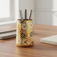 Brass Pen Holder Smooth Edges Metal Pencil Holder Easy to Clean Decorative Metal container for Calligraphers, Handwriting