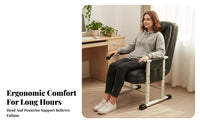 Highrear Recliner with Footrest Reclining Spinerest Adjustable Study Recliner Headrest Pillow Lumbar Spineing