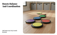 Enhances Coordination Kids Balance Stepping St Single S Early Learning Balance Stepping St Single S Sturdy Tactile Sensory Discs Lightweight for Preschoolers, Children 3+, Toddlers, Kindergarten, Daycare Center, Physical Rehabilitation, Playroom