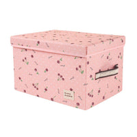 Foldable Textile Storage Box Large Capacity Textile Storage Bin with Lid