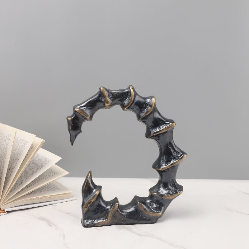 European Luxury Abstract Geometric Resin Sculpture Decorative Ornament