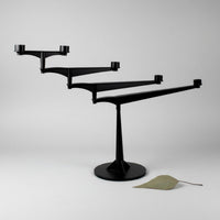 Modern Metal Candlestick Statement Centerpiece Black Tiered Candle Stand