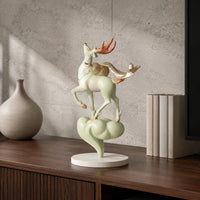 Deer Ornament Elegant Look Deer Statue Long-Lasting Material for TV Cabinet