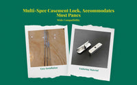 Casement Pane Lock, Resin Steel Sash Lock, Security Replacement, Effortless function, Easy Installation, Home DIY Accessory
