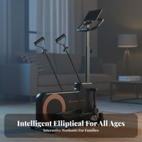Home Elliptical Machine Quiet Elliptical Exercise Machine Low-Impact Workout Smart Cross for Beginners, Apartment