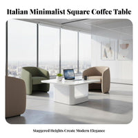 2 Pieces High-Low Nesting Tables Minimalist Look Living Room Furniture Waterproof Easy Assembly for Small Areas, Perusing Nook