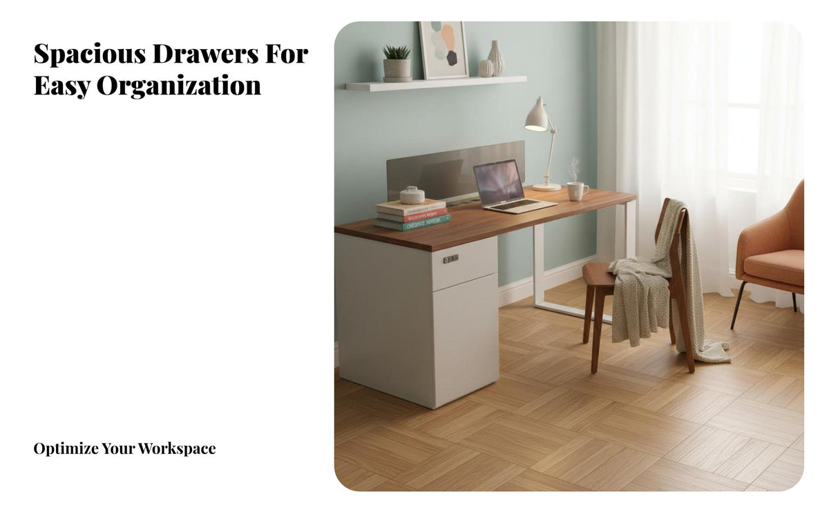 Modern Design Desk and Chair Combo Complete Set Office Furniture Space-Saving Computer Table Built-in Storage for Professionals, Remote Workers, Students, Study Room, Dormitory, Bedroom