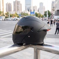 Modular With | DOT Approved, Scratch-Resistant, Modular Helmet with Rear LED Lights, for Street Riding