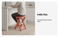 Foldable Wooden Stool with spinerest multifunctional Folding Chair for Families