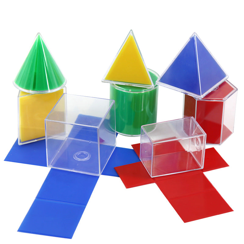 3D Geometric Shape Cube Cylinder Decomposable Model Math Teaching Aid