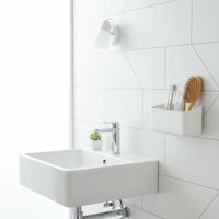 Bathroom Wall-Mounted Organizer, No-Drill Storage Rack, Toothbrush & Comb Holder