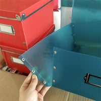 Foldable Storage Box Set of 3 with Snap Lids