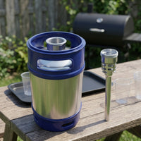 Mini Keg Stainless Steel Keg with Spear Growler Portable Container Corrosion Resistant for Homebrewers, Home Bar, Kitchen