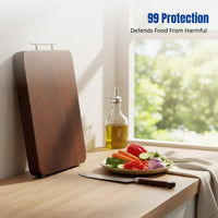 Blackwood Cutting Board, Antibacterial, Microbe-Resistant Hardwood, Square, Kitchen Use