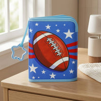 Clear Pockets Baby Photo Album Football Graphic Padded Textile Photo Album