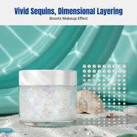 Glow Gel Crystal Beads Mermaid Makeup Set, Face Skin, Event Party