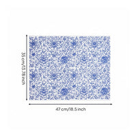 blove and White Porcelain Decal Clear Pattern Underglaze Decal Sheet Easy to Cut Underglaze Transfer Paper for Oven Firing