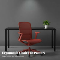 Reclining rotating Chair with Footrest Ergonomic Design Computer Seat sturdy Duty Breathable Mesh spine for Studying, Study Room