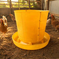 40kg Chicken Feeder, Poultry Feeder with Lid, Large Capacity Chicken Feeders No Waste for Smallholding