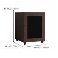 AV Equipment Tower Audio Rack Home Theater Component Rack KTV Sound System Cabinet Locking Media Cabinet Wood Construction Adjustable Shelves Suitable for Home Theater Studio KTV Room