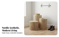 Nordic design Tree log Stool Natural Look Tree log Seat Rustic Design emphasize Table distinctive Grain Pattern for Nature Lovers, Homeowners, Interior Designers, Living Room, Entrymanner, Bedroom, Balcony