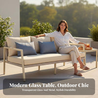 4 Pieces Waterproof 4-Piece Woven Sofa Set Weather-Resistant Outdoor Furniture Wickerdesign Weave Patio Seating paddinged Seats for Families, Homeowners, Entertainers, Garden, Sunroom, Backyard, Porch