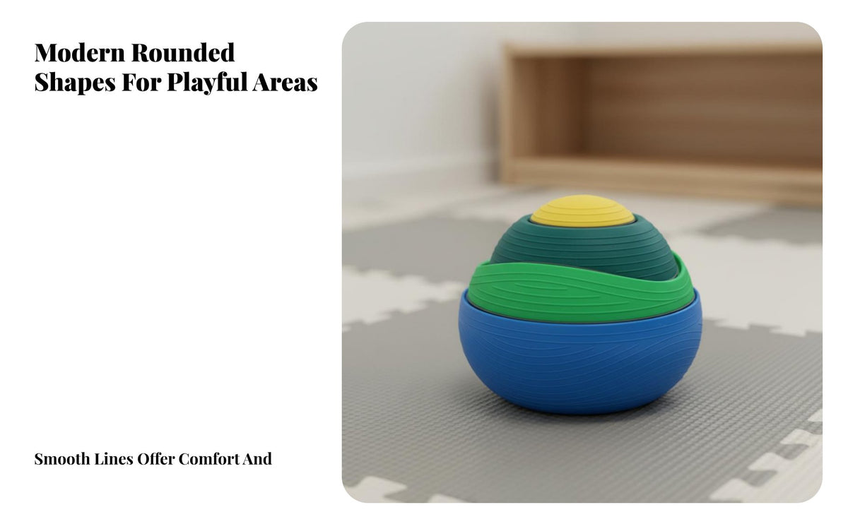 4 Pieces Indoor & Outdoor Use Kids Balance Stepping Stones Long-Lasting Balance Stepping Stones Versatile Play Toddler Sensory Steppers Lightweight & Portable for Preschoolers, Children 3+, Toddlers, Kindergarten, Early Education Center, Playroom