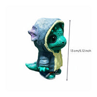 Baby Dragon Figurine Reptile Like Hooded Dragon Figure Detailed Design Whimsical Ornament