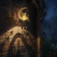 Solar Wind Chime Light Waterproof Outdoor Lighting Wrought Iron for Yard