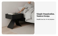 Scandinavian Design Floating Nightstand with Drawer Minimalist aesthetic Wall-Mounted Bedside Drawer Space-Saving Side Table Curved Shape for Interior Designers, Homeowners, Adults, Bedroom, Small Spaces, Living Room, Entryway