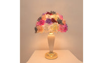 Floral Lamp with Flower Shade Multi-Colored Lamp with Flower Lampshade Multicolor Decorative for Bedroom, Nightstand, Wedding
