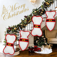 Bone-Shaped Christmas Stocking Pet Gift Sock