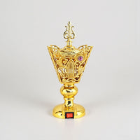 Gold Hollow Pattern Incense Burner Set for Home Decor