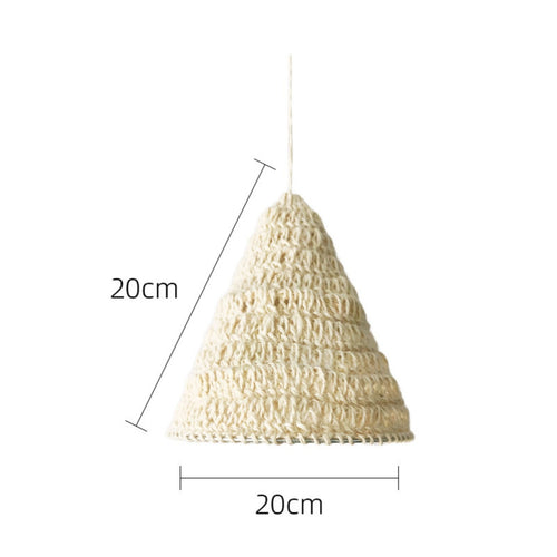 Crochet Lamp Shade Natural Texture Rope Lampshade Rustic for Bedroom