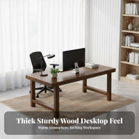 Two-Person Computer Desk Minimalist Design Workstation Spacious Workspace Home Office Furniture for Students, Remote Workers, Study Room, Bedroom