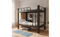 Steel Bunk Bed Space-Saving Metal Bunk Bed Heavy-Duty Furniture for Roommates, Employees, Student Apartments, Employee Housing, Shared Bedrooms