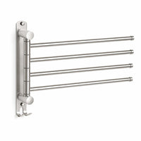 Wall Towel Rack with Rotating Arms Modern for Bathroom, Utility Room