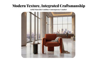 Upholstered Barrel Chair Ergonomic Backrest accent Seating Spacious Design No Assembly Required for Interior Designers, Bedroom