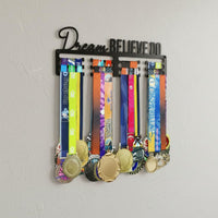 Long-Lasting Wall Mounted Medal Holder Heavy Duty Iron Medal Hanger Rack Rust Resistant Sports Award Display Hanger Polished Burr-Burrless Finish for Runners, Marathoners