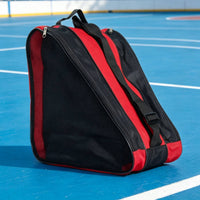 Mesh Roller Skate Bag with Helmet Pocket Breathable Triangular Skate Bag 3-Layer Zippered for Skaters, Skating Lessons