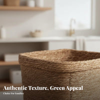 Lidded Woven Basket Japanese design Laundry Hamper Handwoven Design for Dorm Room
