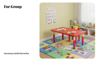 Kids Table and Chair Set Rounded Corners Childrens Table and Chair Set Easy to Clean Preschool Classroom Furniture for Parents, Bedroom
